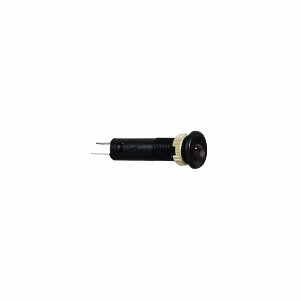 Harmony XVL - voyant LED - Ø8 - rouge - 24V - col noire - cosses Faston - IP40 - H12mmxL12mmxP34mm - veilleuse LED avec lunette encadrement noire - diamètre de fixation : 8mm - protection intégrée par diode, résistance de ballast intégral - visuel 2