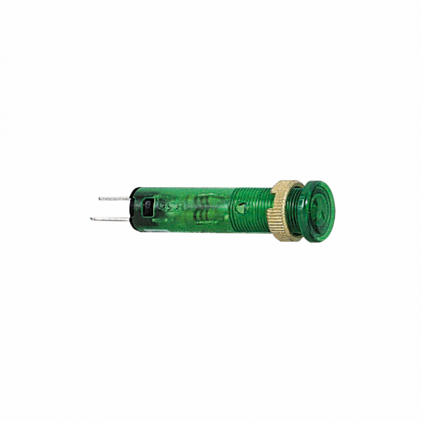 Harmony XVL - voyant LED - Ø8 - vert - 12V - cosses Faston - IP40, IP65 - veilleuse LED avec capuchon de lentille intégral - diamètre de fixation : 8mm - protection intégrée par diode, résistance de ballast intégral - visuel 2