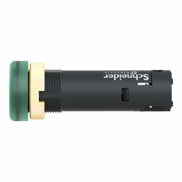 Harmony XVLA - voyant rond Ø12 - IP40 - vert - DEL intégrée - 12V - bornes - IP40, IP65 - H16mmxL16mmxP51mm - diam. fix. : 12mm - veilleuse LED av. capuchon lentille intégral - protection intégrée par diode, résistance de ballast intégral - visuel 4