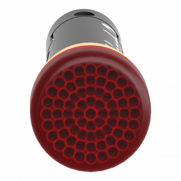 Harmony XVLA - voyant rond Ø12 - IP40 - rouge - DEL intégrée - 12V - bornes - IP40, IP65 - H16mmxL16mmxP51mm - diam. fix. : 12mm - veilleuse LED av. capuchon lentille intégral - protection intégrée par diode, résistance de ballast intégral - visuel 1