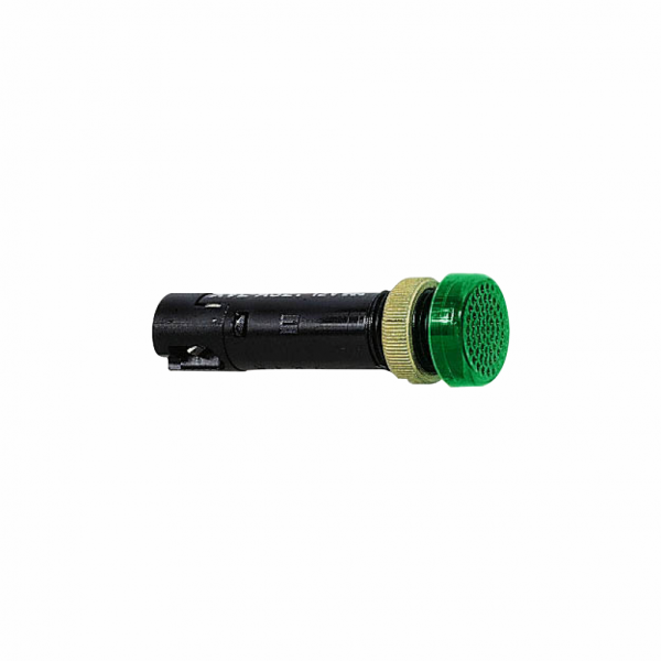 Harmony XVLA - voyant rond Ø12 - IP40, IP65 - vert - DEL intégrée - 48V -bornes - H16mmxL16mmxP51mm - diam. fixation : 12mm - veilleuse LED avec capuchon de lentille intégral - protection. intégrée par diode, résistance de ballast intégral - visuel 2