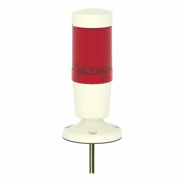 Harmony - colonne de signalisation prémontée et précâblée 24V CA/CC - 1 unité lumineuse - LED brillante avec BA 15d base fixe signalisation : rouge - base avec buzzer intégré - diam. de fixation : 45mm - IP54 position horizontale - visuel 3