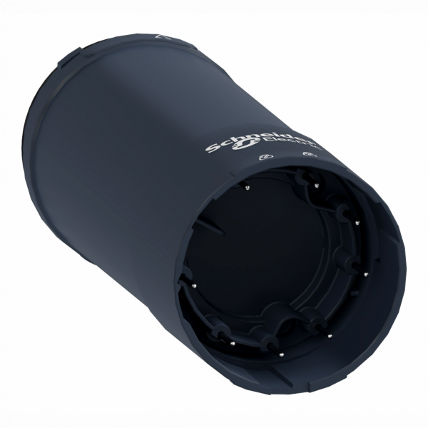 Harmony XVU - embase alimentation avec couvercle - Ø60 - noir - 100V à 240VAC - PNP - longueur : 151mm - fixation directe ou tube - montage du client, jusqu'à 5 unités - IP65 - visuel 4