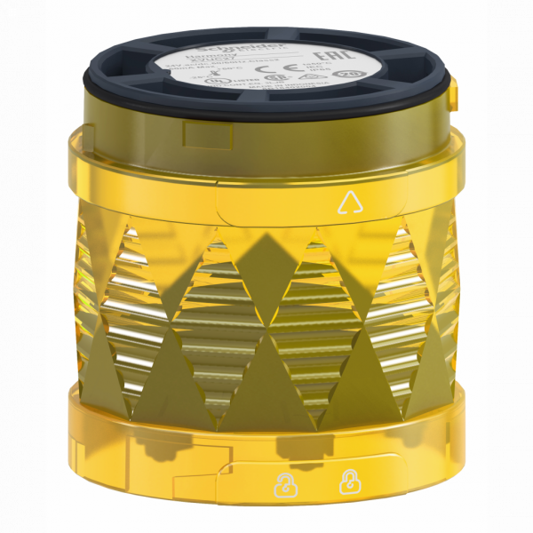 Harmony XVU - élément lumineux Ø60 - DEL - fixe - 24VDC - jaune - longueur : 50mm - diam. de fix. : 60mm - montage client, jusqu'à 5 unités - appli. : automobile - IP65 - visuel 1