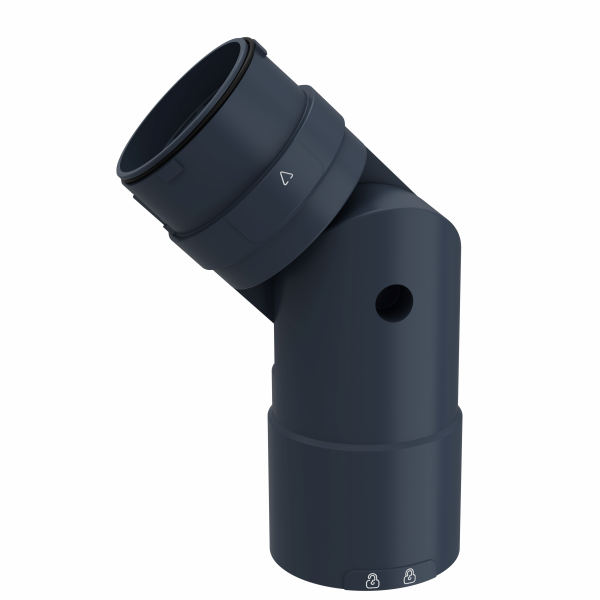 Harmony XVU - élément flexible pour support horiz ou vertical - Ø60 - noir - longueur : 146mm - IP55 - orientable à -90…90 ° position - visuel 4