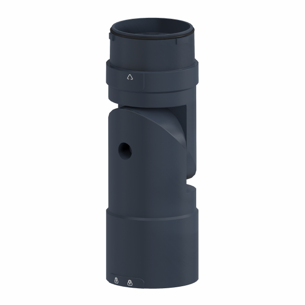 Harmony XVU - élément flexible pour support horiz ou vertical - Ø60 - noir - longueur : 146mm - IP55 - orientable à -90…90 ° position - visuel 3