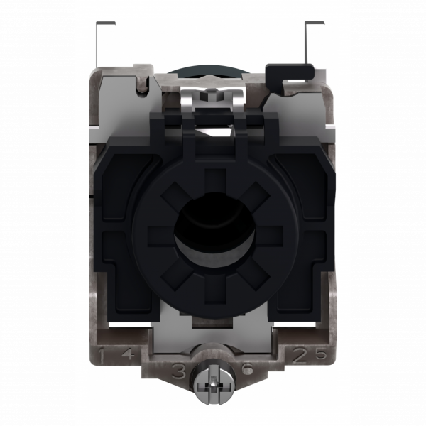Harmony XB4 - tête + embase potentiomètre - fixatioØ22 - axe Ø6,35mm - IP66 - pour utilisation avec un arbre Ø 6,35 mm - collerette : métal plaqué chrome - visuel 2