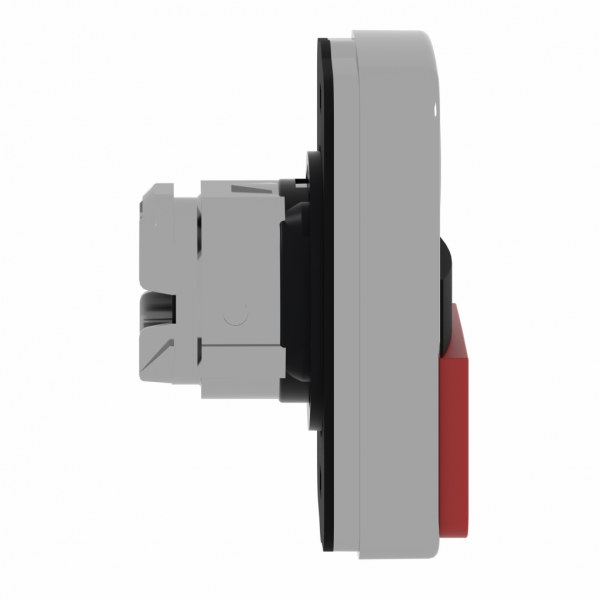 Harmony XB4 - tête bouton double touche - fixation : Ø22mm - marqué - vert/rouge - IP66, IP69, IP69K - métal plaqué chrome - rappel à ressort - 1 bouton affleurant - 1 bouton dépassant - visuel 3