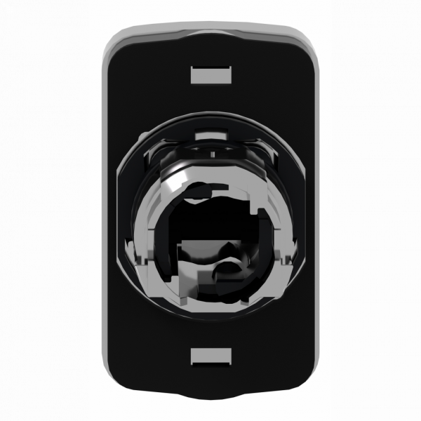Harmony XB4 - tête bouton double touche - fixation : Ø22mm - marqué - vert/rouge - IP66, IP69, IP69K - métal plaqué chrome - rappel à ressort - 1 bouton affleurant - 1 bouton dépassant - visuel 2