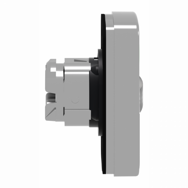 Harmony - tête bouton-poussoir double touche Ø22 vert + rouge E S IP66, IP67, IP69, IP69K - H50mmxL30mmxP30mm - acc. associés : DEL intégrale - 2 boutons affleurants , 1 témoin central - rappel à ressort - visuel 3