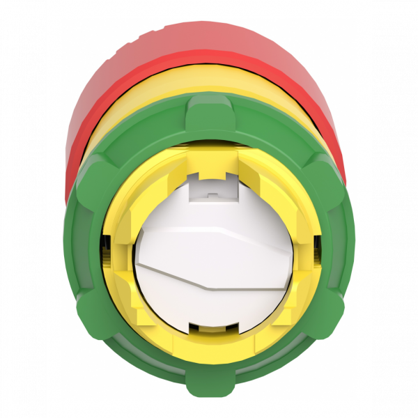Harmony tête d'arrêt d'urgence Ø 30 - tourner pour déverrouiller - H30mm(hors tout CAO)xL30mm(hors tout CAO)xP57mm(hors tout CAO - diamètre de fixation : 22mm - profil : rouge coup de poing Ø 30 mm, non marqué - IP66, IP67, IP69, IP69K - visuel 2