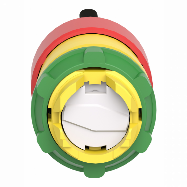 Harmony tête d'arrêt d'urgence Ø 30 - déverrouillage par clé - Ø22 - rouge - H30mm(hors tout CAO)xL30mm(hors tout CAO)xP79mm(hors tout CAO - diamètre fixation : 22mm - rouge coup de poing Ø30mm, non marq. - clé 455 - IP66, IP67, IP69, IP69K - visuel 2