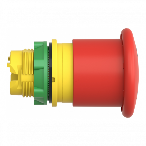 Harmony - tête de arrêt d'urgence lumineux Ø40mm - pousser tirer - Ø22 - rouge - H40mm(hors tout CAO)xL40mm(hors tout CAO)xP59mm(hors tout CAO - diamètre fixation : 22,5mm - rouge coup de poing Ø40mm, non marq. - IP54 - visuel 3
