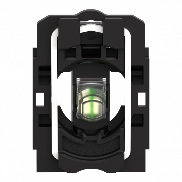 Harmony XB5 - corps voyant LED universelle - 24 à 120VACDC - plastique - H42mm(hors tout CAO)xL30mm(hors tout CAO)xP32mm(hors tout CAO) - culot de lampe : tout LED - couleur de la source lumineuse : blanc - visuel 1