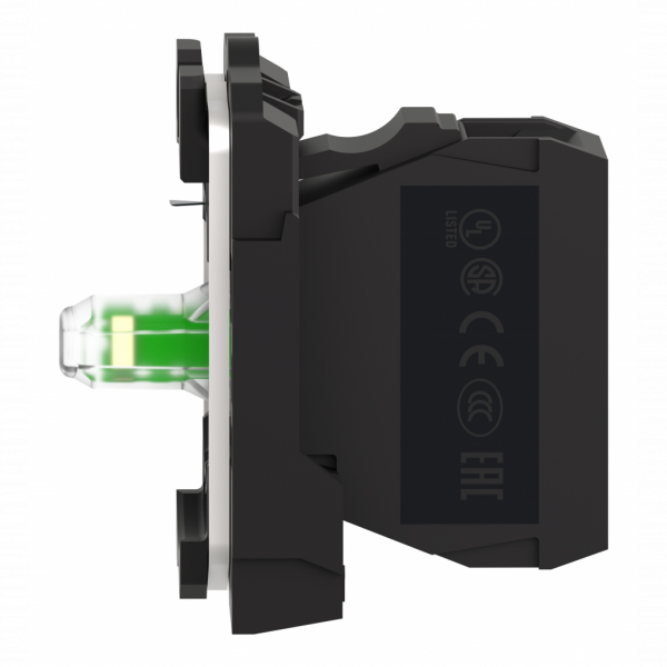 Harmony XB5 - corps voyant LED universelle - 24 à 120VACDC - plastique - H42mm(hors tout CAO)xL30mm(hors tout CAO)xP32mm(hors tout CAO) - culot de lampe : tout LED - couleur de la source lumineuse : blanc - visuel 4