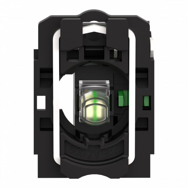 Harmony corps de bouton lumineux - Ø22 - LED Universelle intégrée 1F - H42mm(hors tout CAO)xL30mm(hors tout CAO)xP32mm(hors tout CAO) - culot de lampe : tout LED - couleur de la source lumineuse : blanc - visuel 1