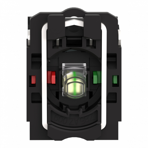 Harmony corps de bouton lumineux - Ø22 - LED Universelle intégrée 1O+1F - H42mm(hors tout CAO)xL30mm(hors tout CAO)xP32mm(hors tout CAO) - culot de lampe : tout LED - couleur de la source lumineuse : blanc - visuel 1