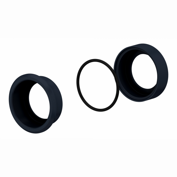 Harmony XB5 - kit de montage encastré - Ø22 - pour BP lum. et bouton tournant - IP66, IP69, IP69K - diam. fixation : 30,5 mm - bouton-tournant avec collerette et protect. hautes - bouton-poussoir lumineux avec collerette et protect. hautes - visuel 3