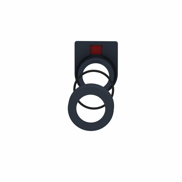 Harmony XB5 - kit de montage - pour légende 8x27 - pour BP lum. et bouton tournant - voyant lumineux, bouton-poussoir - noir - IP66, IP69, IP69K - diamètre de fixation : 30,5mm - visuel 1