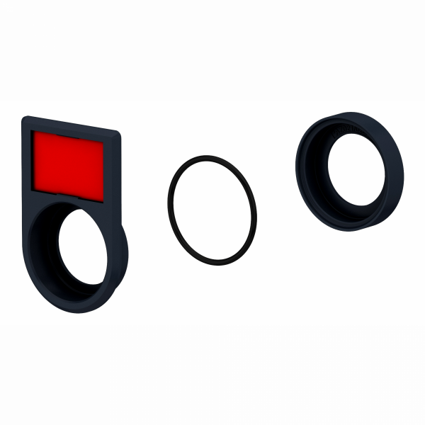 Harmony XB5 - kit de montage - pour légende 18x27 - pour BP lumineux et bouton tournant - IP66, IP69, IP69K - diam. fixation : 30,5 mm - voyant lumineux, bouton-poussoir - visuel 3