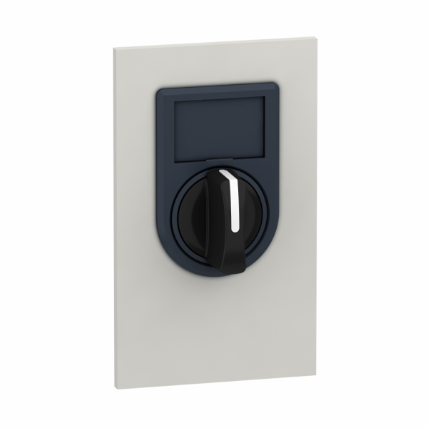 Harmony XB5 - kit de montage - pour légende 18x27 - pour BP et voyant lumineux - IP66, IP69, IP69K - diam. fixation : 30,5 mm - bouton-tournant avec collerette haute - bouton-poussoir lumineux avec collerette haute - noir - visuel 4
