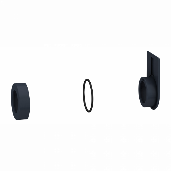Harmony XB5 - kit de montage - pour légende 18x27 - pour BP et voyant lumineux - IP66, IP69, IP69K - diam. fixation : 30,5 mm - bouton-tournant avec collerette haute - bouton-poussoir lumineux avec collerette haute - noir - visuel 2