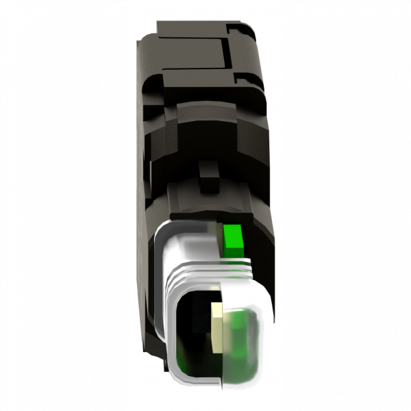 Harmony ZB6 - corps pour voyant - DEL intégrée - 230..240V - rouge - H14mmxP58mm (hors tout CAO) - raccordement : connecteurs Faston, taille de connexion: 2,8 x 0,5 mm - culot de lampe : tout LED - visuel 1