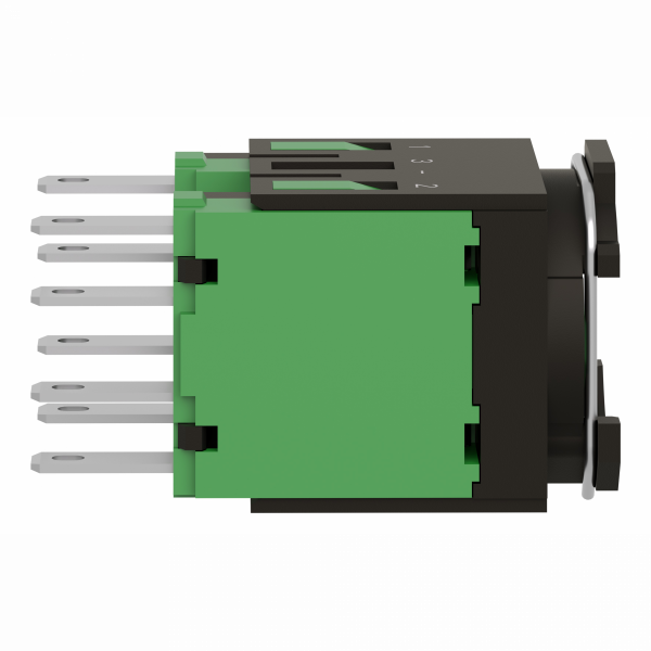 Harmony ZB6 - corps pour bouton - Ø16mm - 2F - H18mmxL18mmxP40mm (hors tout CAO) - raccordement : connecteurs Faston, taille de connexion: 2,8 x 0,5 mm - contacts à action dépendante - IP65 - visuel 3