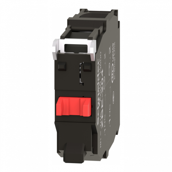 Harmony - bloc contact double - 2O - raccordement vis-étrier - IP20 - contacts à action dépendante - contact double - raccordement : borniers à vis-étrier, <= 2 x 1,5mm² avec embout, >= 1 x 0,22 mm² sans embout - visuel 1