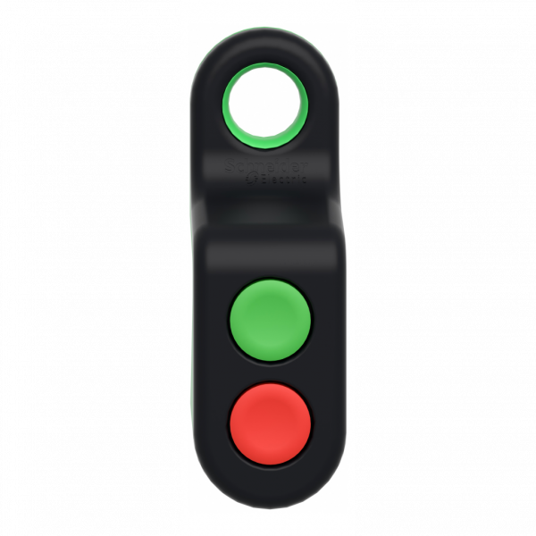 Harmony - boîte - 2 boutons à action simple - émetteur sans fil sans pile - IP65 - diamètre de fixation : 22mm - bouton-poussoir à rappel avec émetteur - affleurant - visuel 1