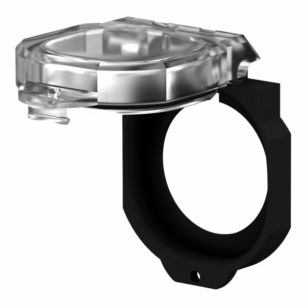 Harmony XB5 - protection transparente souple - pour prises USB/RJ45 - IP65, IP67 - épaisseur du panneau avec accessoires : 1,5…5 mm - compatibilité : port RJ45, port USB montés sur tableau XB5P - visuel 3