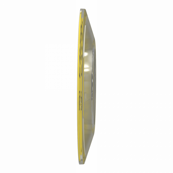 Harmony - étiquette circulaire jaune 3D - Ø60 - arrêt d'urgence - taille de l'étiquette : Ø60mm - langue utilisateur : anglais - visuel 2
