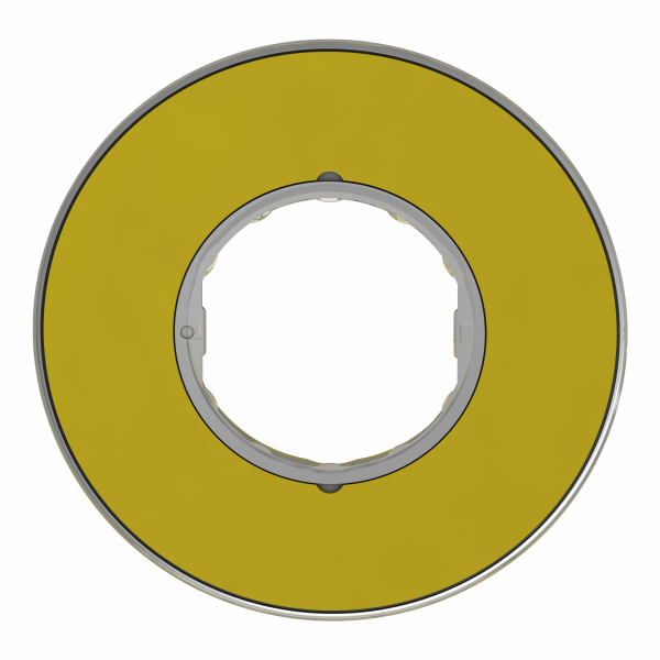 Harmony - étiquette circulaire jaune 3D - Ø60 - arrêt d'urgence - taille de l'étiquette : Ø60mm - langue utilisateur : anglais - visuel 1