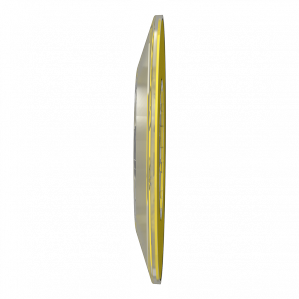 Harmony - étiquette circulaire jaune 3D - Ø60 - arrêt d'urgence - taille de l'étiquette : Ø60mm - langue utilisateur : anglais - visuel 3