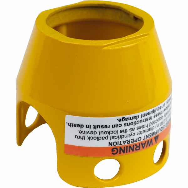 Harmony - garde protection coup de poing Harmony - plastique jaune - hauteur : 37 mm - pour bouton-tournant, tête standard - visuel 1