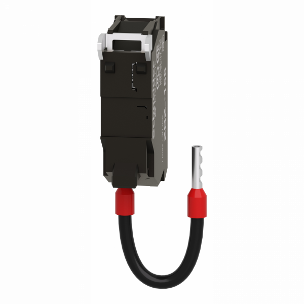 Harmony ZBZ - bloc - pour fonction de lampe-témoin - 24..120Vca/cc - bloc simple pour fonction de test de lampes témoin - tension d'alimentation : 12 V CA/CC, 24 V CA/CC, 24...120 V CA/CC - visuel 1
