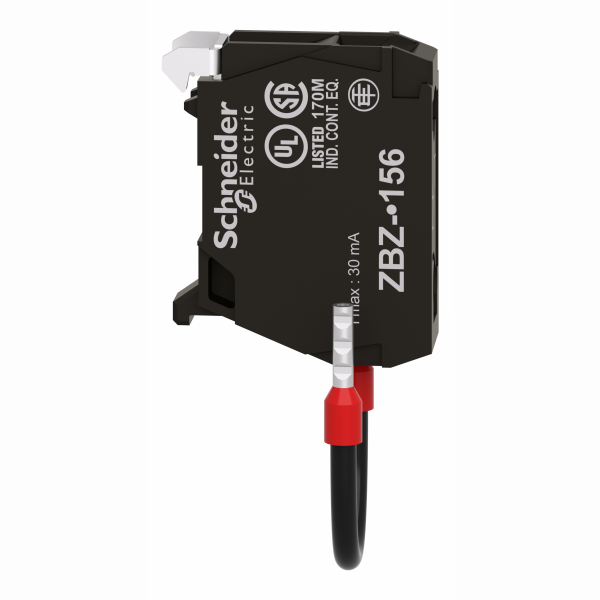 Harmony ZBZ - bloc - pour fonction de lampe-témoin - 24..120Vca/cc - bloc simple pour fonction de test de lampes témoin - tension d'alimentation : 12 V CA/CC, 24 V CA/CC, 24...120 V CA/CC - visuel 4
